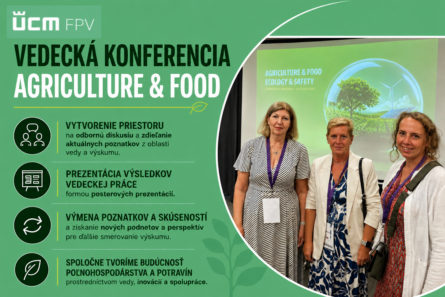 Vedecká konferencia Agriculture & Food: náš výskum v medzinárodnom kontexte