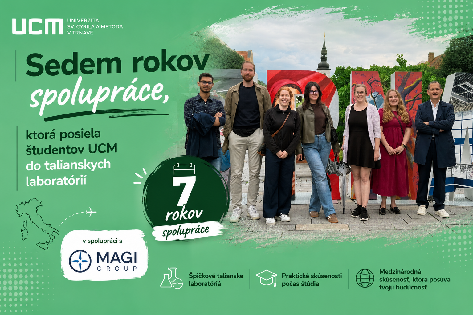 Sedem rokov spolupráce, ktorá posiela študentov UCM do talianskych laboratórií