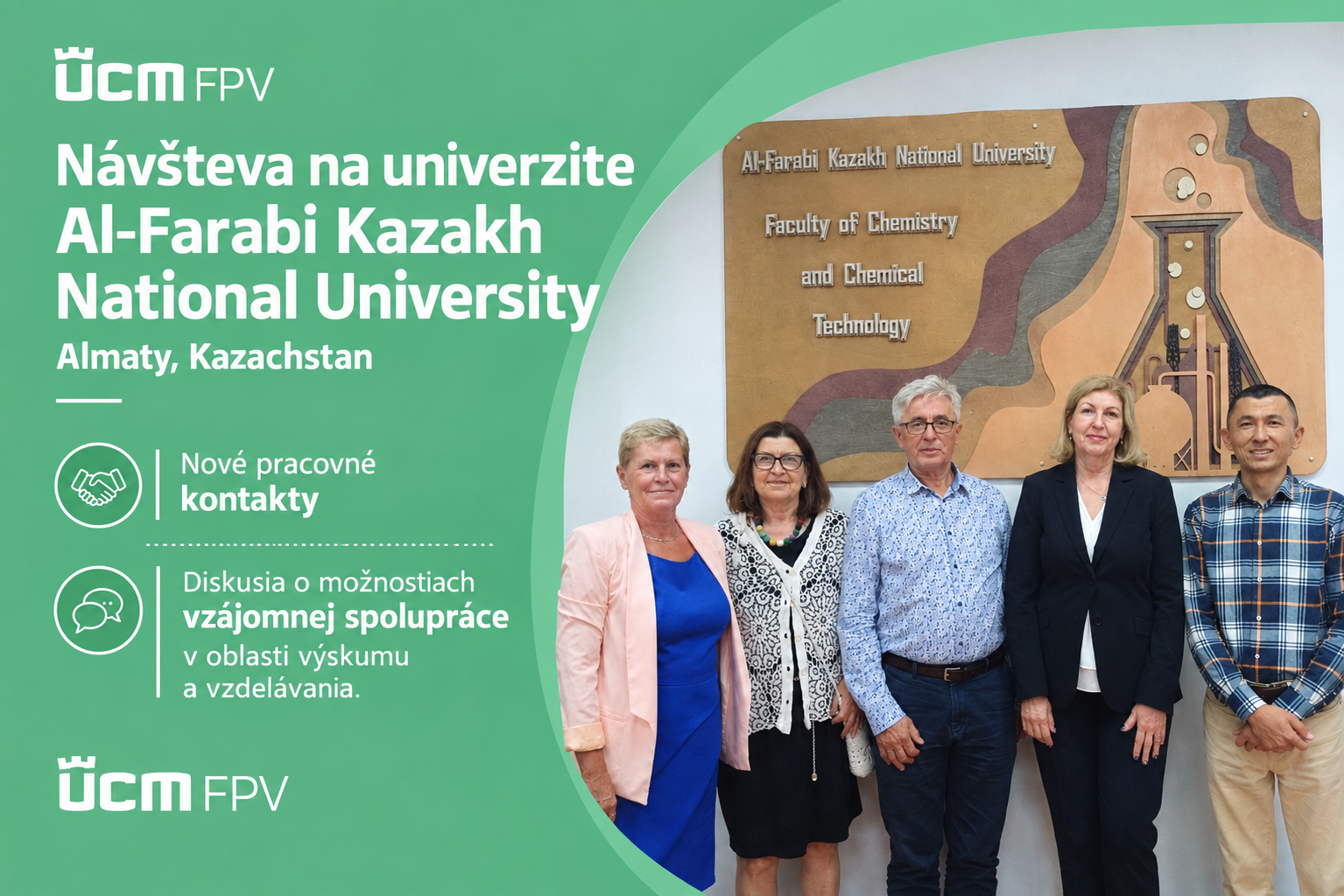 Návšteva na univerzite Al-Farabi Kazakh National University, Almaty, Kazachstan.
