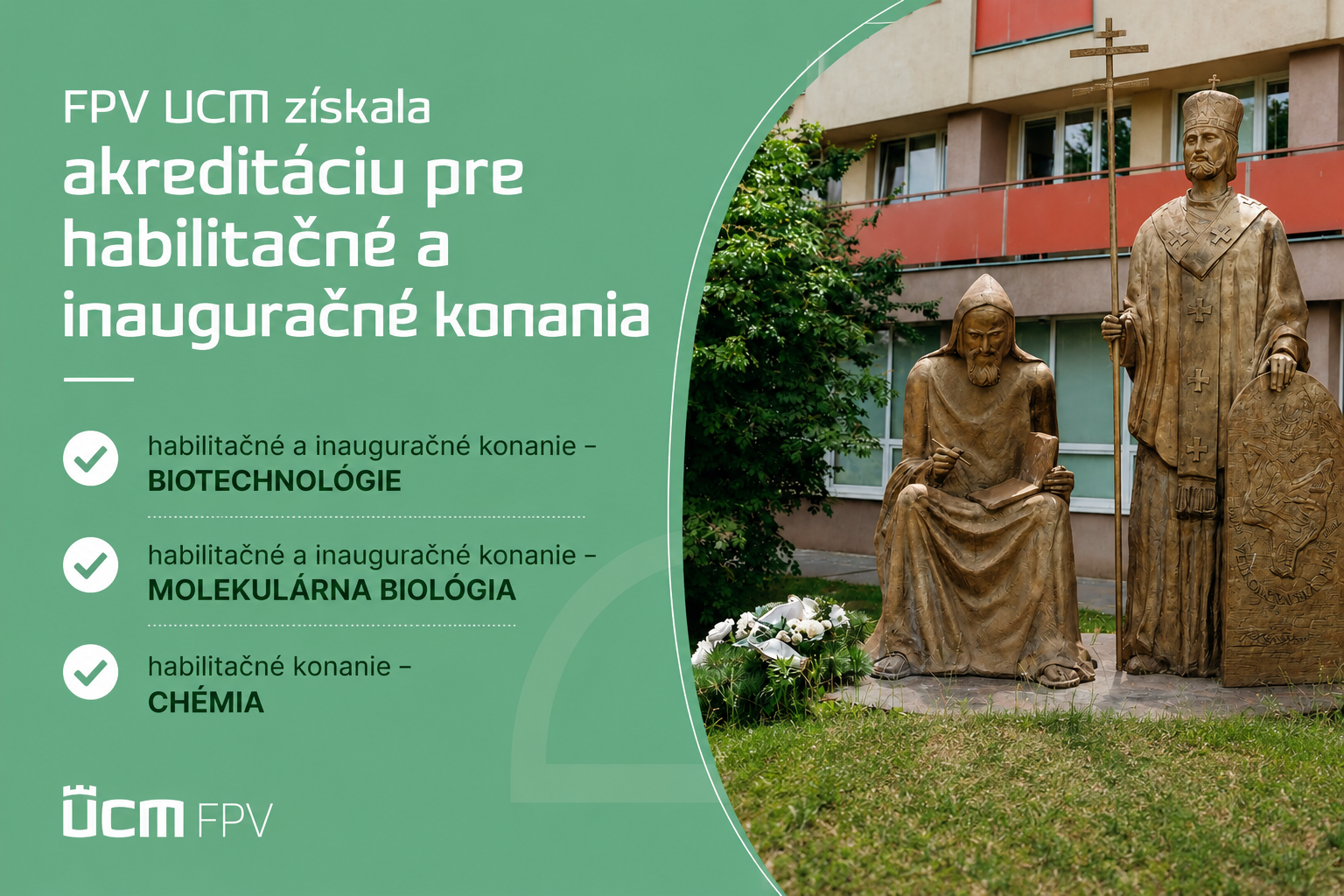FPV získala oprávnenia na habilitačné konania a inauguračné konania