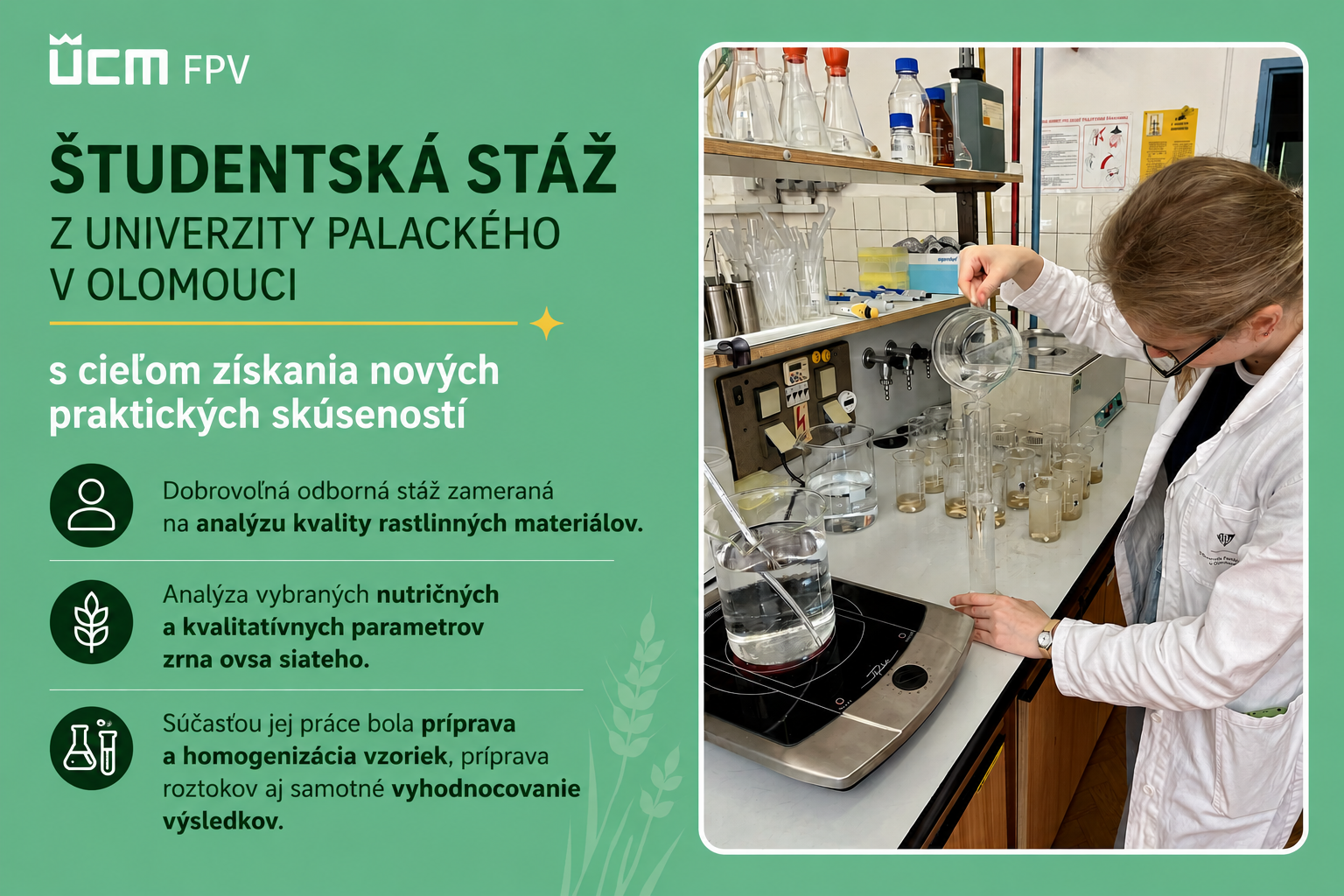 Študentská stáž z Univerzity Palackého